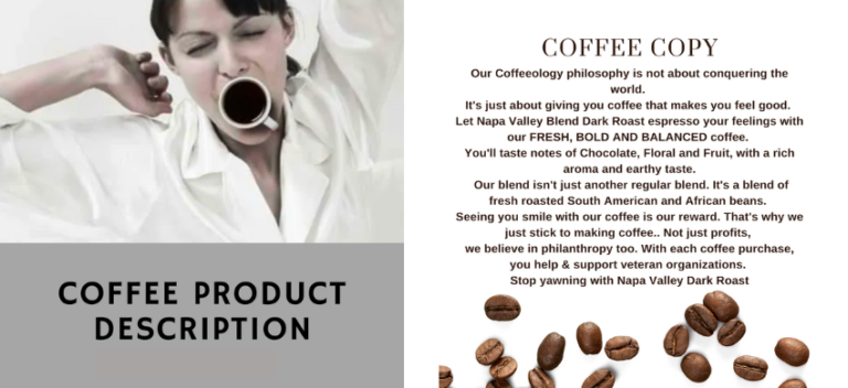coffee product description